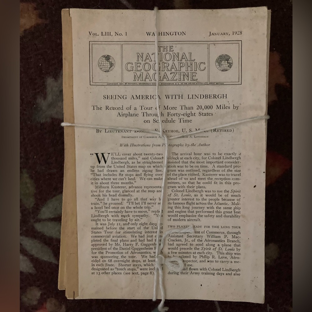 Vintage 1928 National Geographic Magazine FULL YEAR